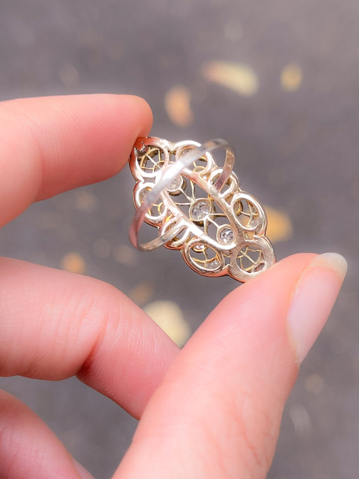 Outstanding Belle Époque Platinum and Diamond Ring .60ctw