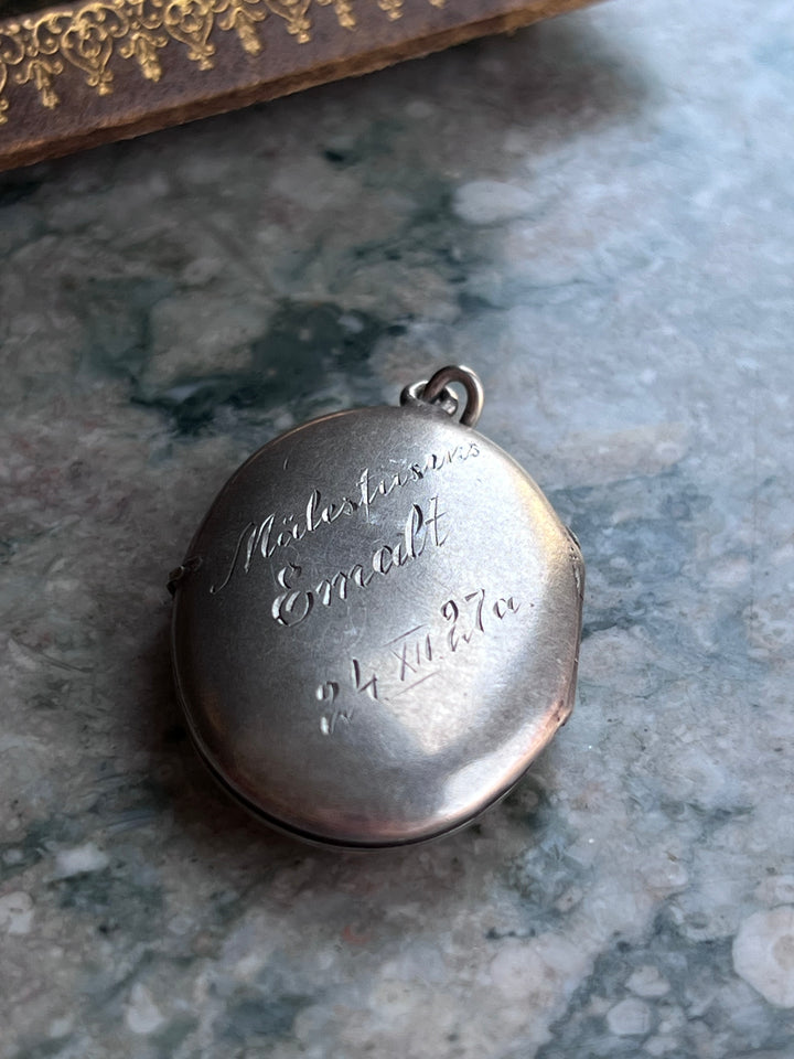 Superb Sterling and Gold Initial Locket