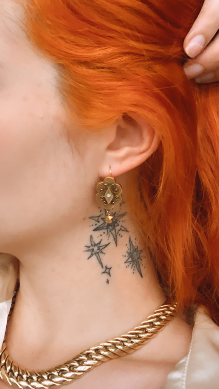 Vintage 1960’s Opal Earrings in the Victorian Manner