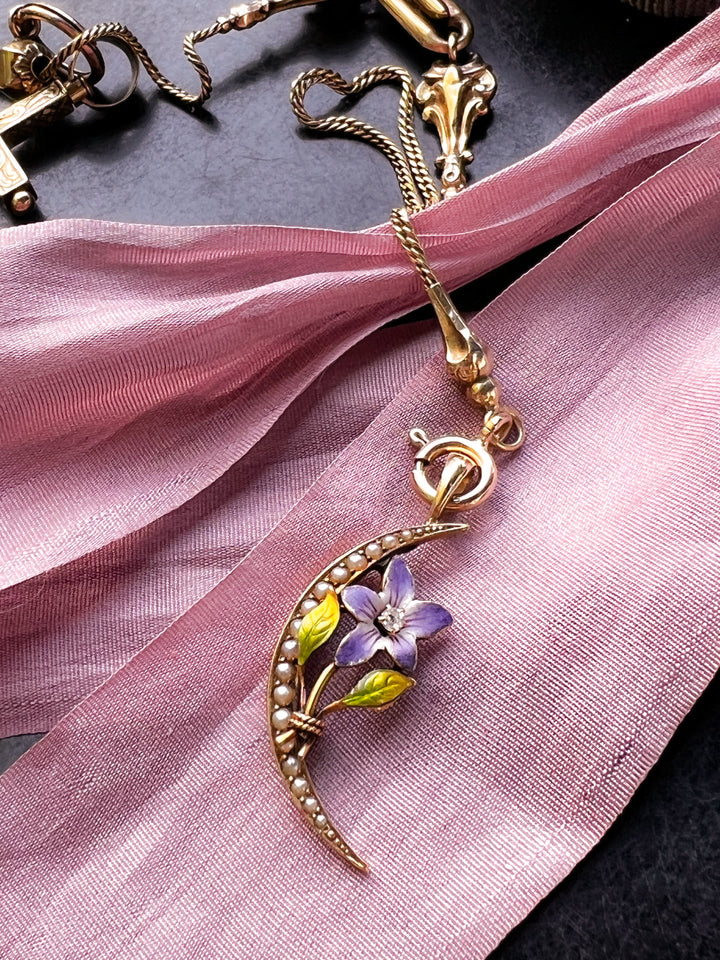 Glorious Victorian Crescent Pendant