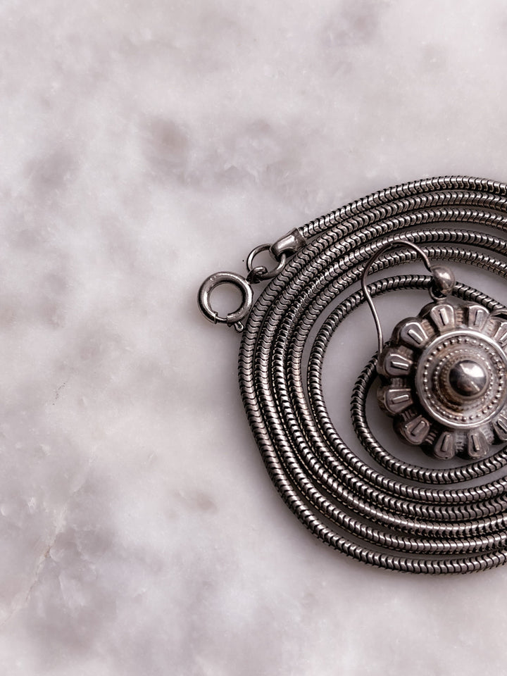 Extra Long Vintage Snake Chain in Sterling Silver