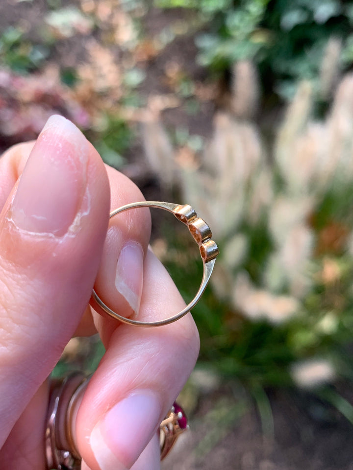 Exceptional American Australian Opal Ring in 14k + 14k Three Stone Diamond Ring