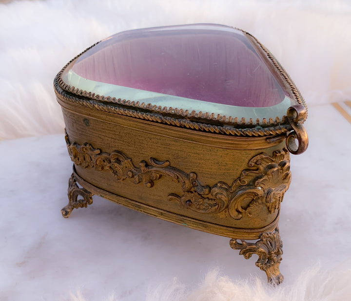 French Napoleon III Period Glass Top Grass Box