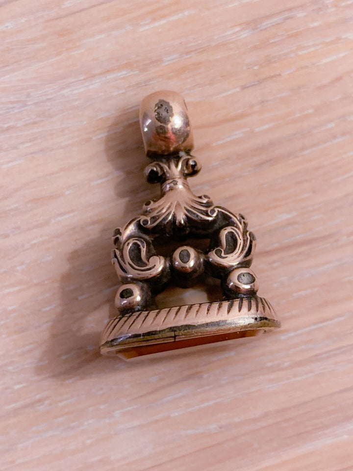 Pinchbeck Fob with Carnelian Base