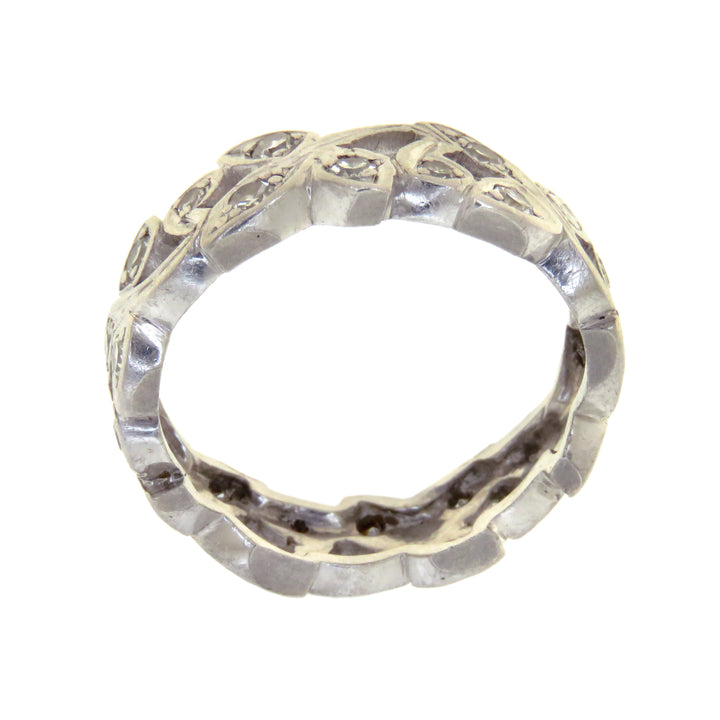 Platinum and Diamond Ivy Cutaway Ring