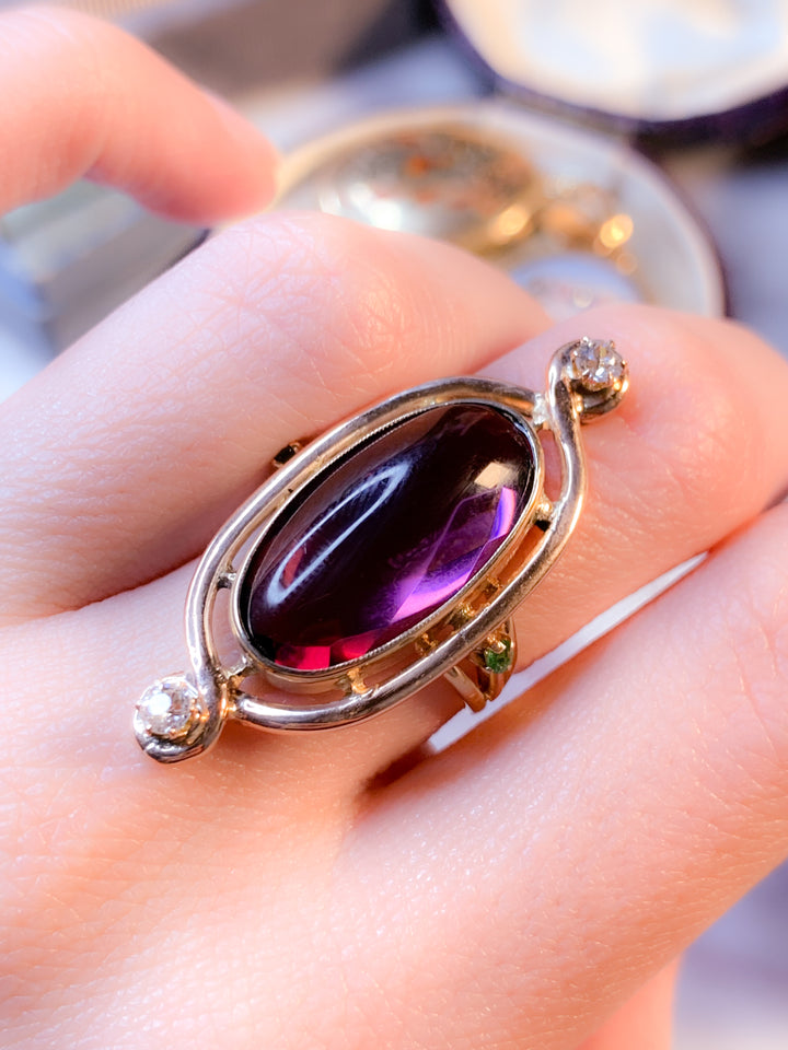 Superb Art Nouveau Conversion Ring