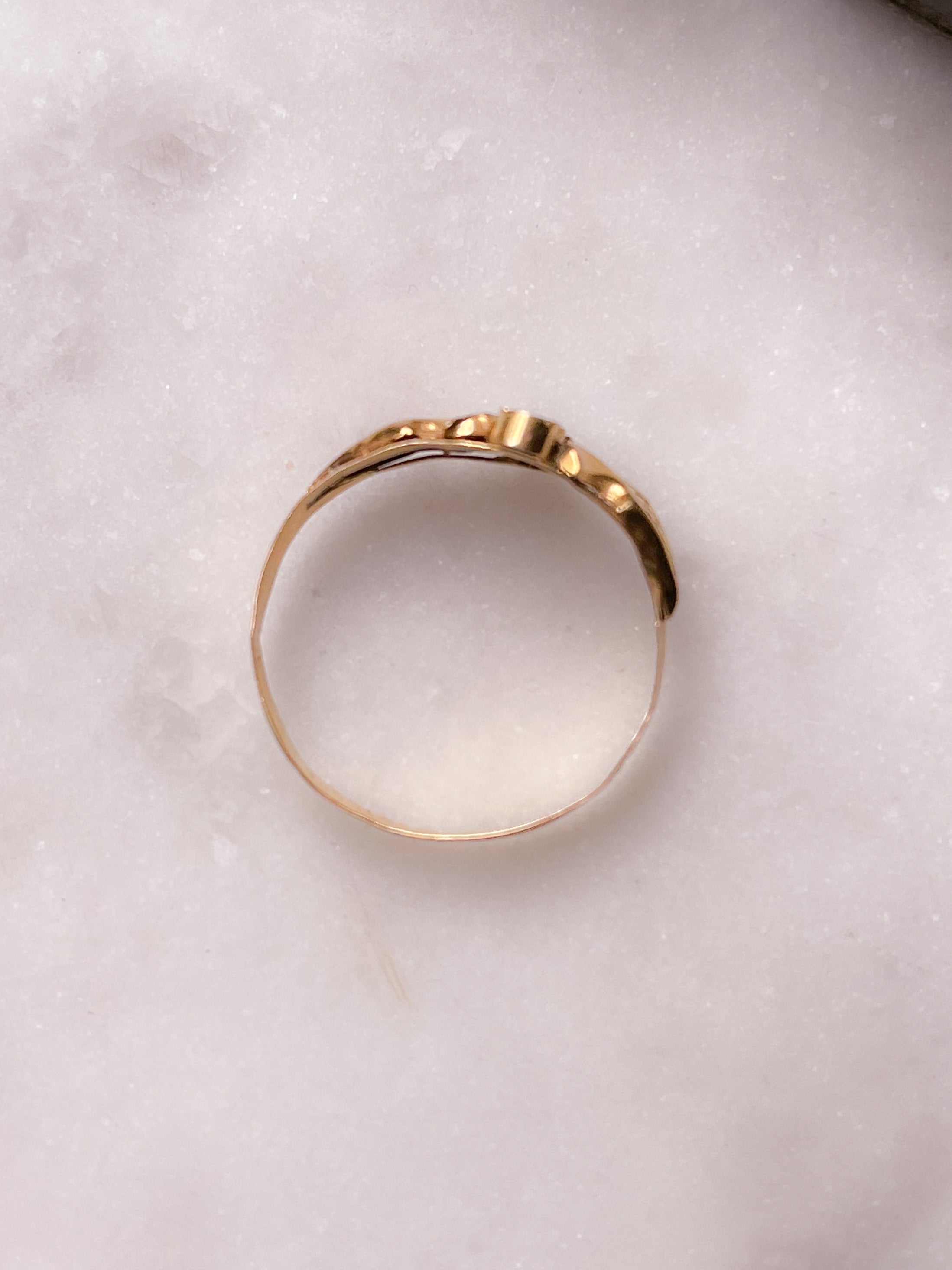 French 18k Sapphire & Diamond Ring