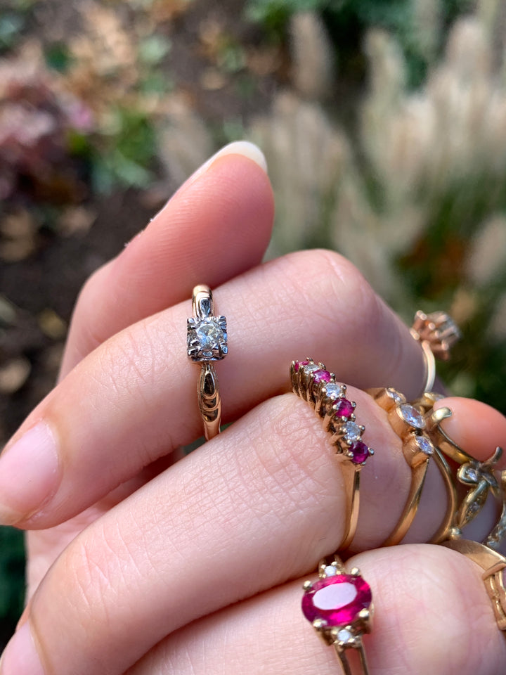 Art Deco Solitaire Ring in 14k Circa 1940