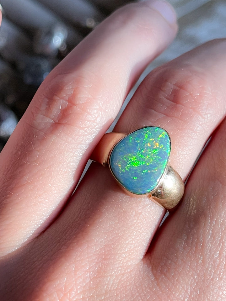 Boulder Opal Ring in 14k Circa 1970