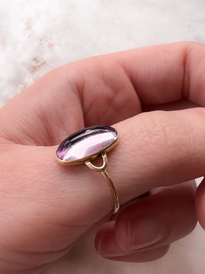 Antique Edwardian 14k & Amethyst Conversion Ring