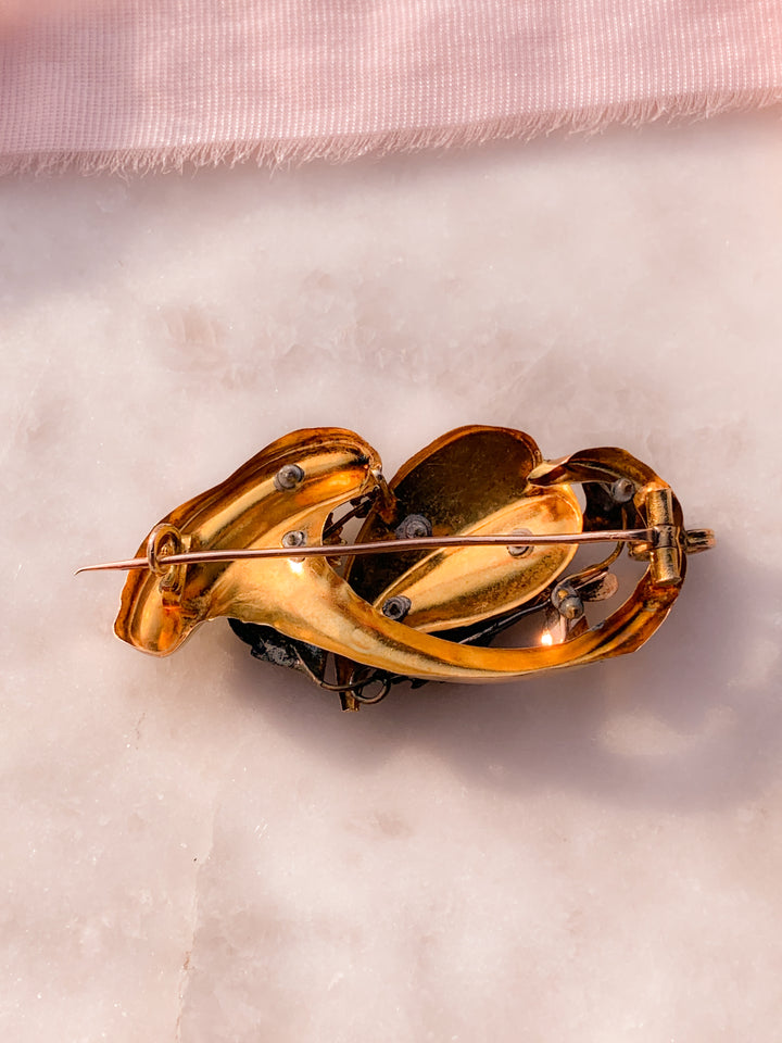 14k American Victorian Birthstone Brooch