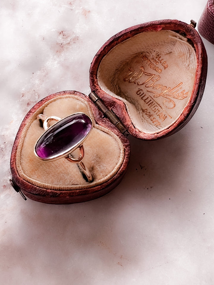 Antique Edwardian 14k & Amethyst Conversion Ring