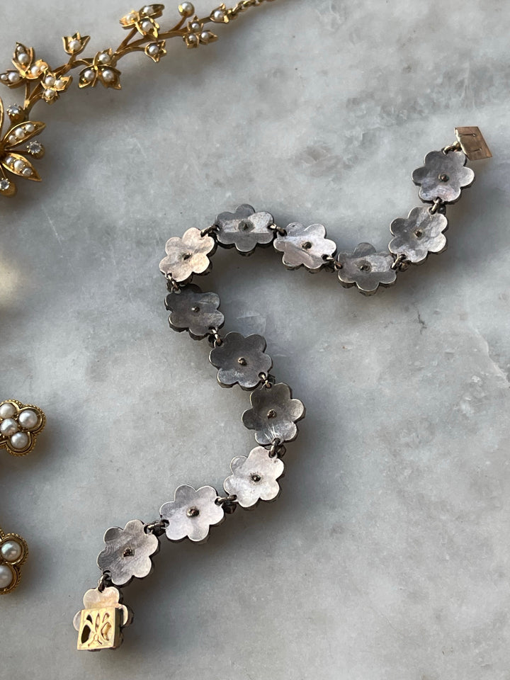 Delightful Bohemian Garnet Daisy Chain Bracelet + Delightful Bohemian Garnet Star in Low Grade Silver