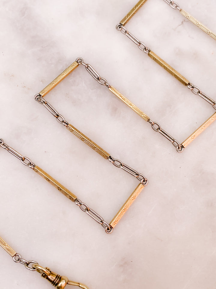 Platinum and 14ct Edwardian Bar Chain Circa 1915