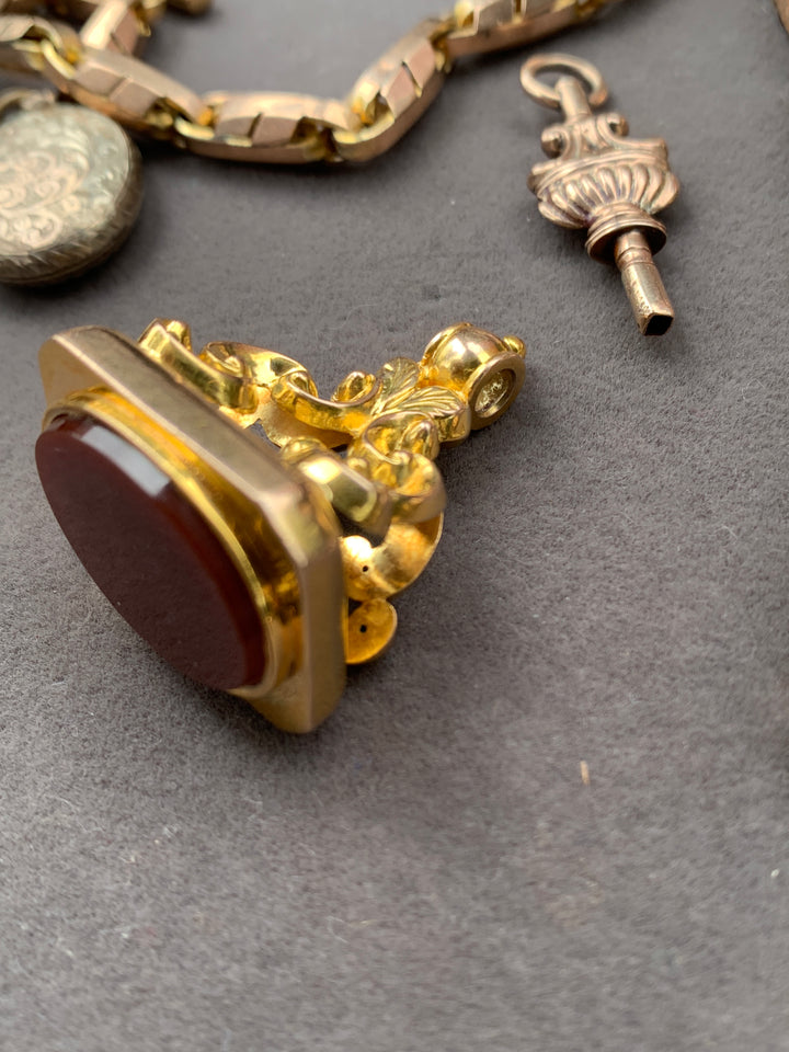Superb 9ct Carnelian Fob Circa 1930