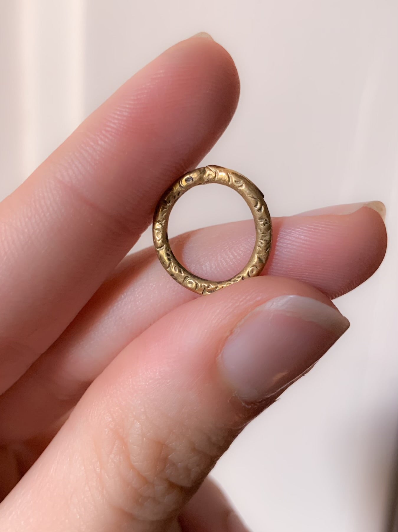 Georgian Split Ring, 0.75” across
