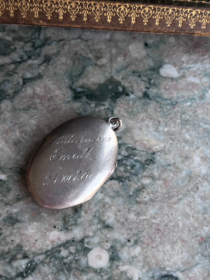 Superb Sterling and Gold Initial Locket