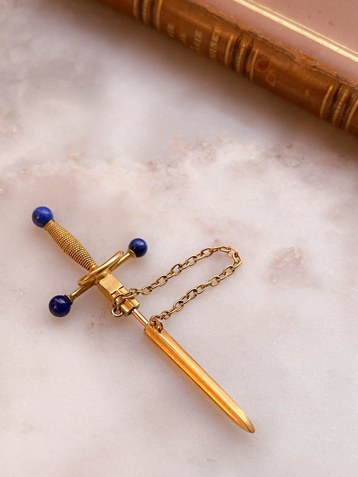 Glorious French 18k Jabot Pin Circa 1870