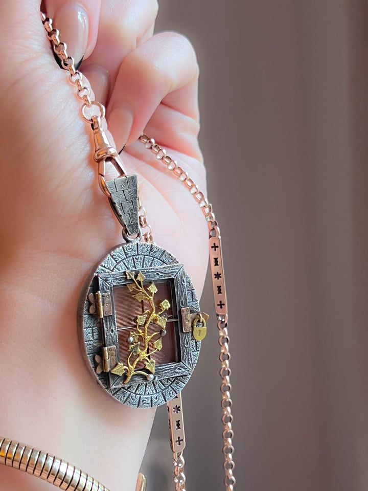 Exceptional French 19th Century Locket in Coin Silver