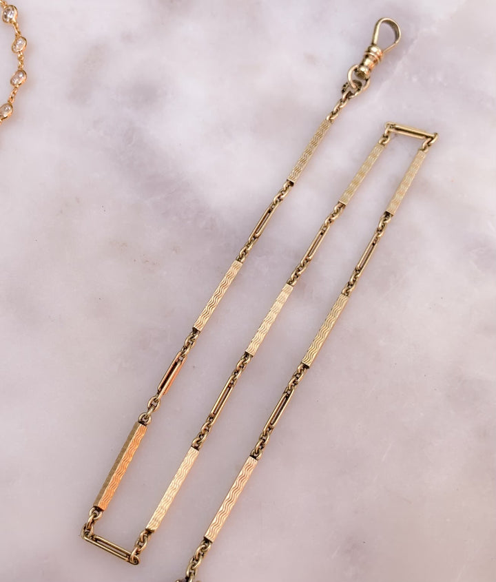 14k 14.5" Gorgeous Art Deco Chain With Bath Bomb