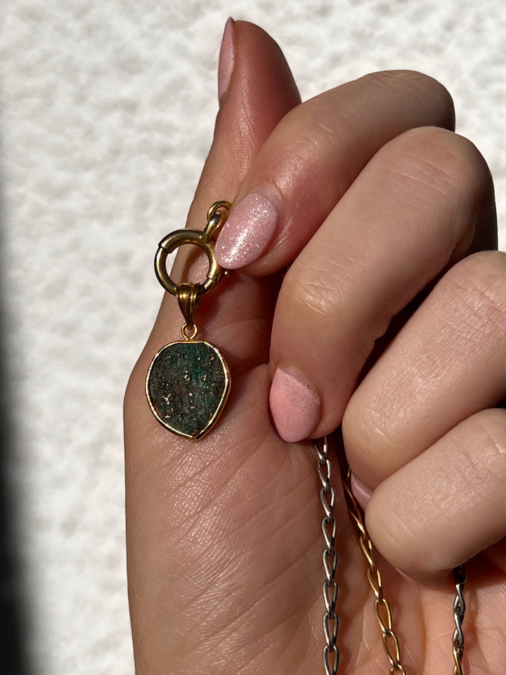 Stunning Authentic Roman Coin Pendant Set in 14ct