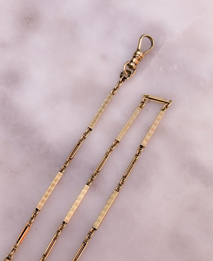 14k 14.5" Gorgeous Art Deco Chain With Bath Bomb