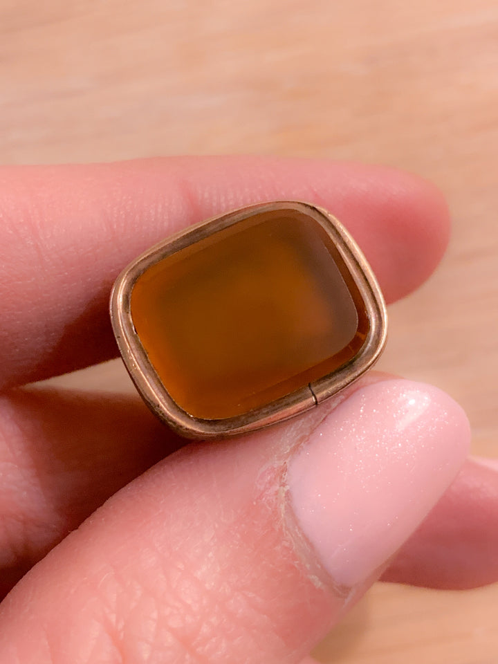 Pinchbeck Fob with Carnelian Base