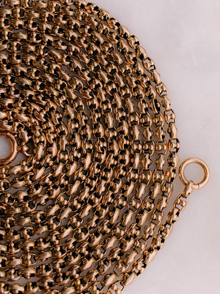 Gorgeous Victorian Long Guard Chain Circa 1880