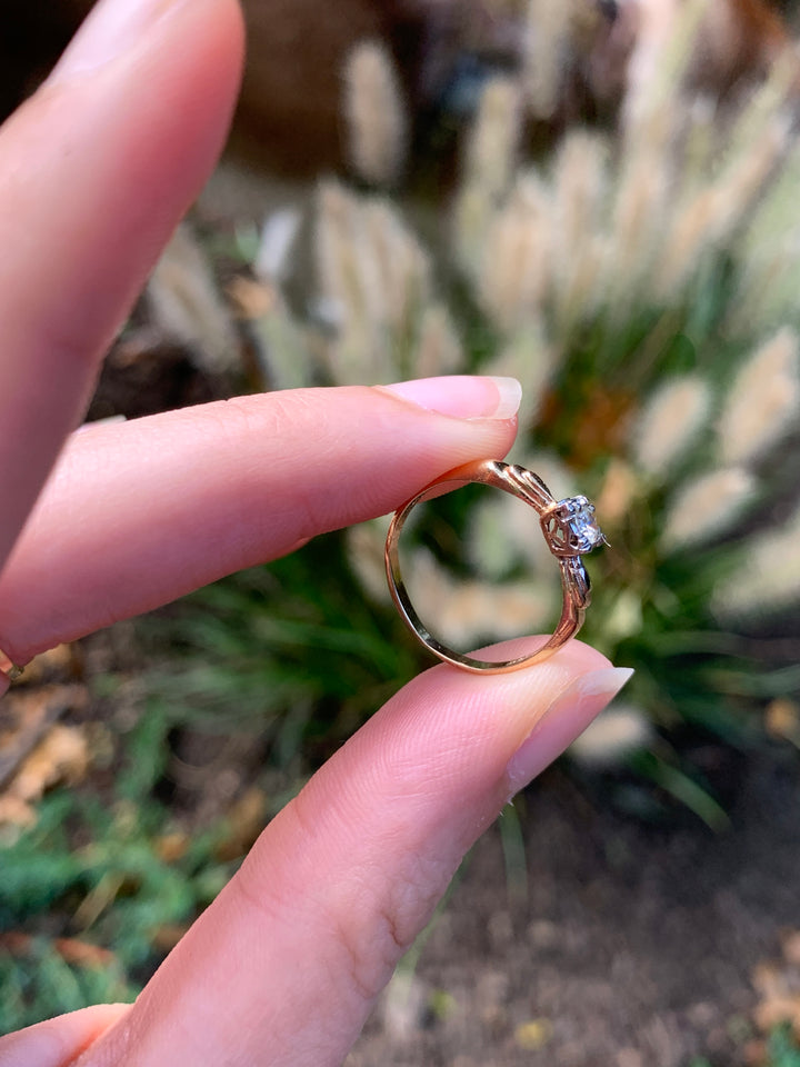 Art Deco Solitaire Ring in 14k Circa 1940
