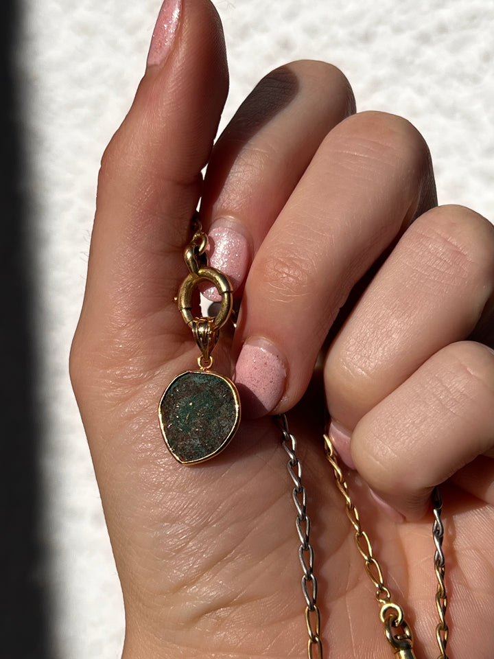 Stunning Authentic Roman Coin Pendant Set in 14ct