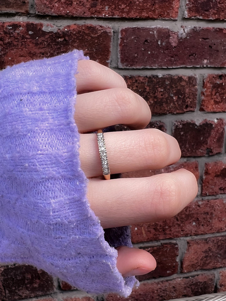 14k White and Yellow Gold Diamond Band