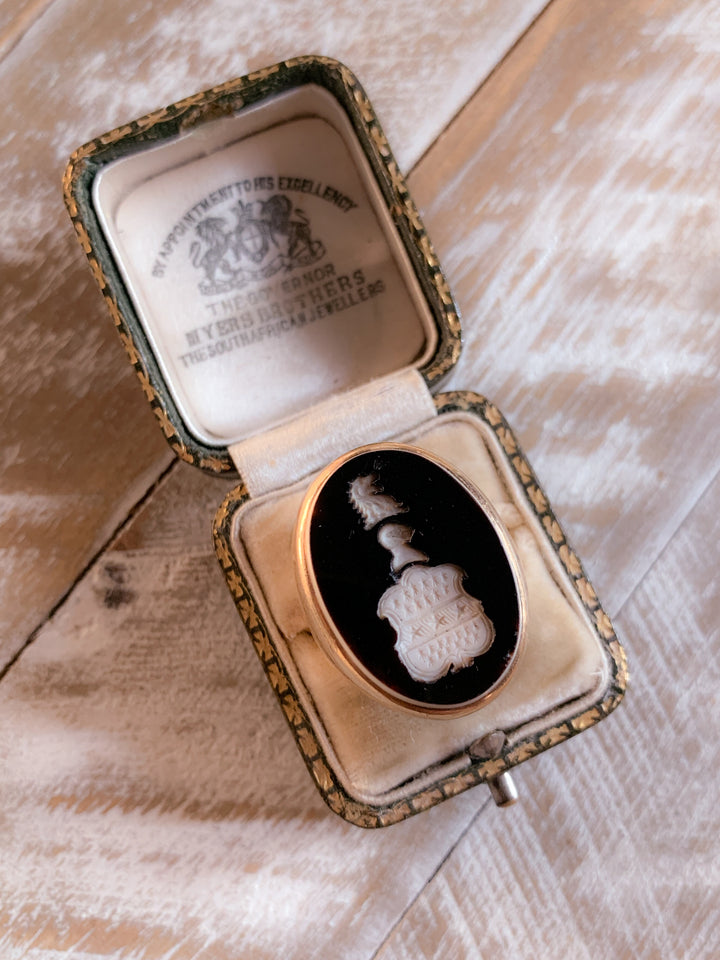Massive 14k Intaglio Signet Ring *
