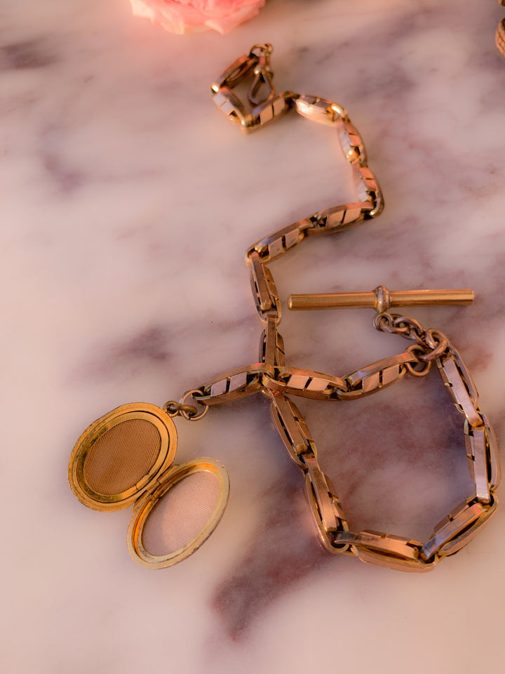 English Victorian Watch Chain with Locket