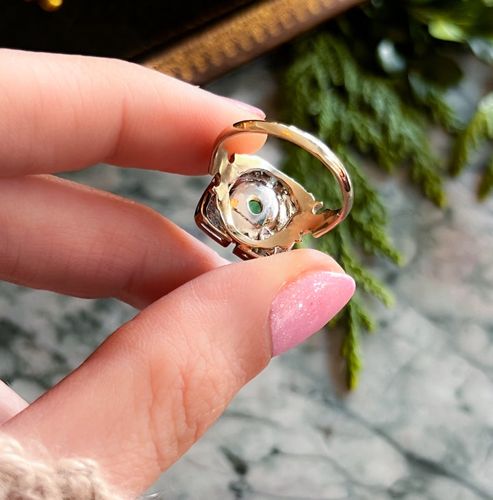 14ct White Gold Candy Apple Jade Conversion Ring