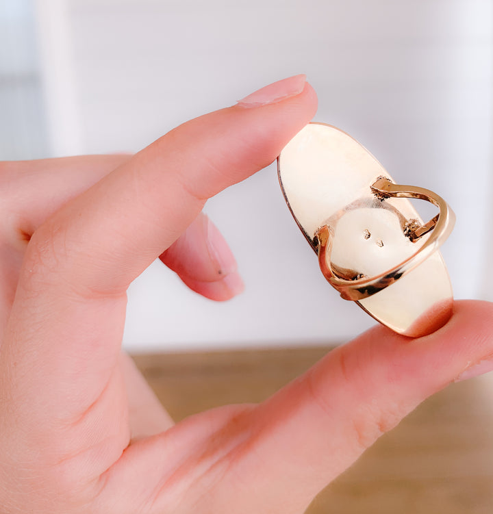 14ct Essex Crystal Double Rose Ring