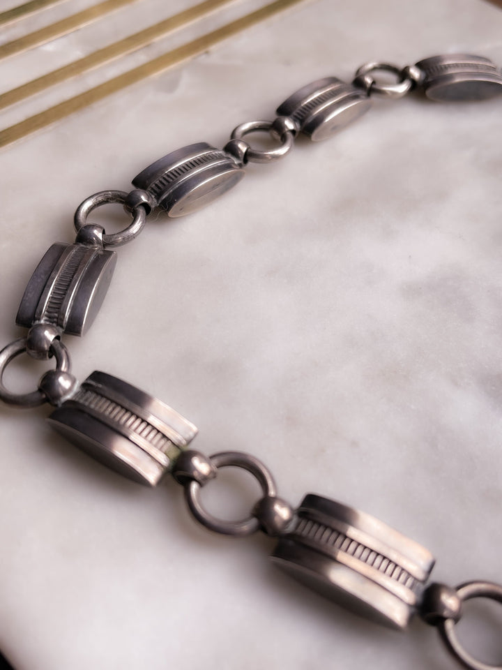 Gorgeous 21" Sterling Collar with Original Locket