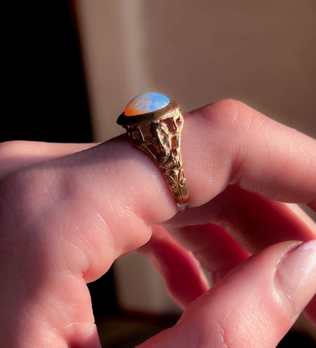 Exceptional Victorian Opal Conversion Ring