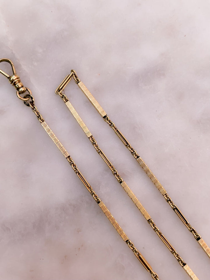 14k 14.5" Gorgeous Art Deco Chain With Bath Bomb