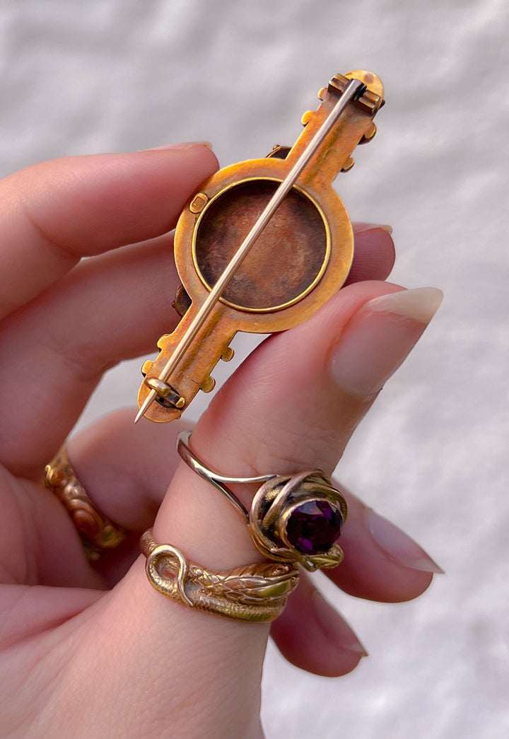 Outrageous Medusa Medallion Brooch