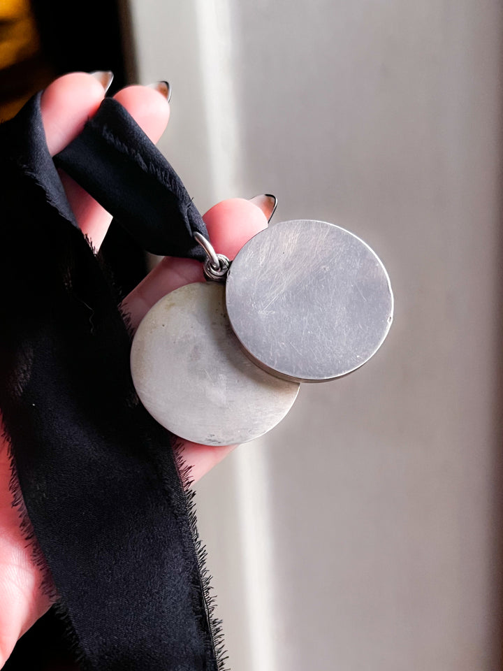 Outstanding Edwardian Enamel Locket of Mary Pickford as The Spider Lady
