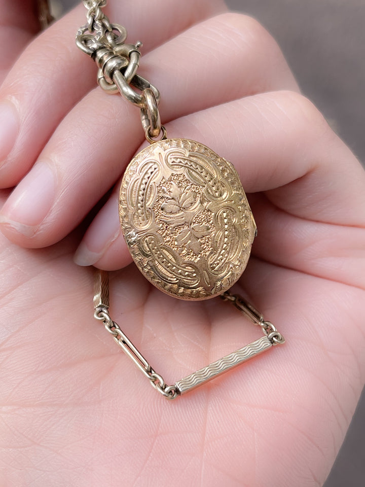 Starburst 18k Locket with Emerald Circa 1870
