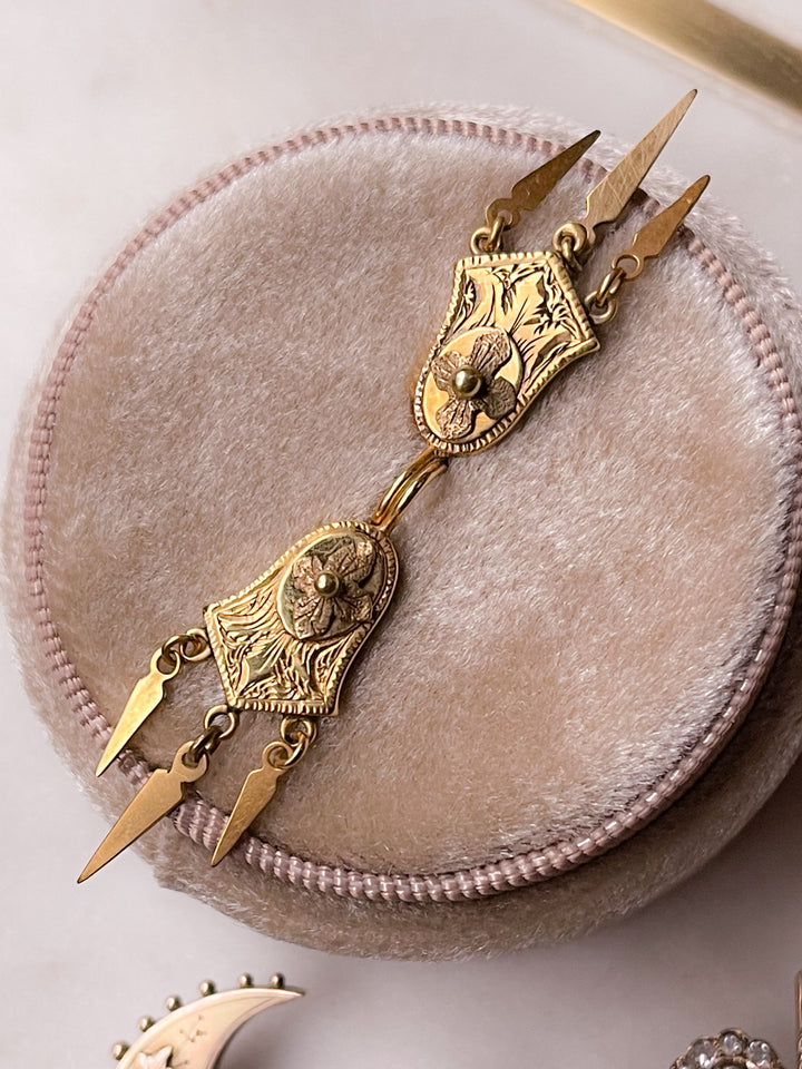 14k Victorian Dangle Earrings