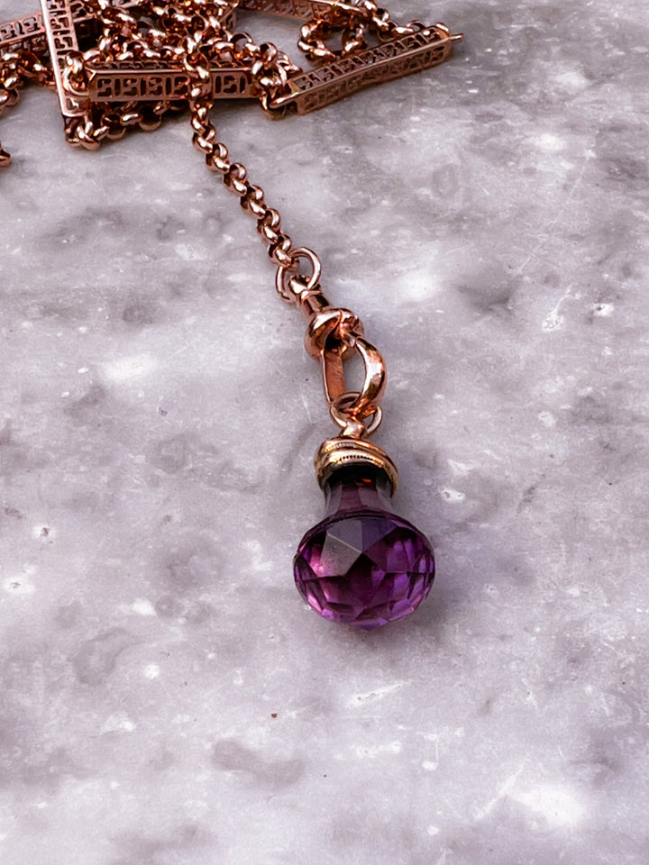 9k Amethyst Fob