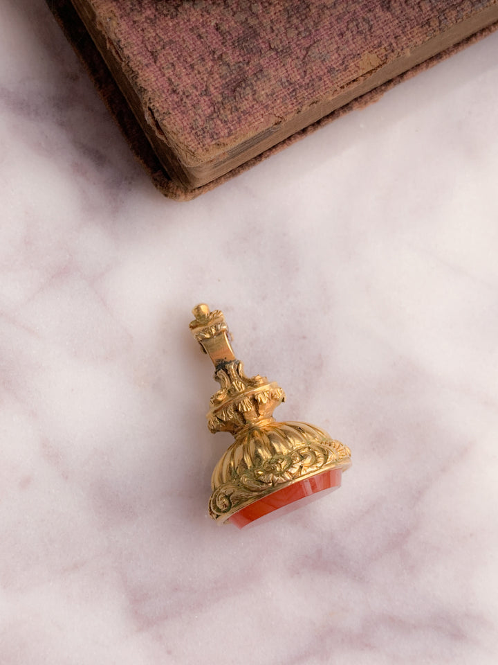 Outstanding 9k Carnelian Fob Circa 1840