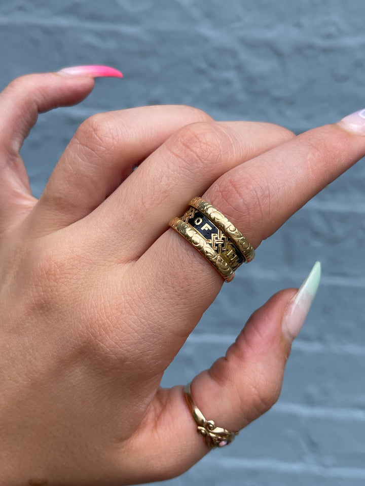 18k Memorial Band Honoring Richard Smith 1869