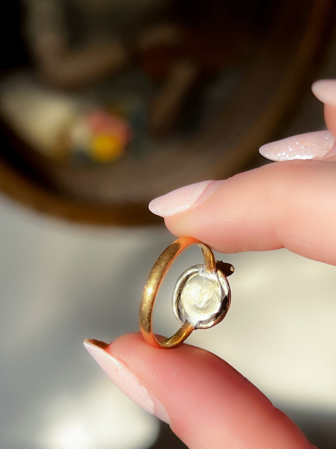 Gorgeous 15k Victorian Snake and Garnet Cabochon Ring