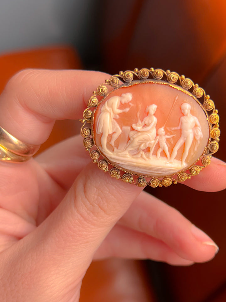 Rare Georgian Cameo of Mars + Venus at Vulcan’s Forgr