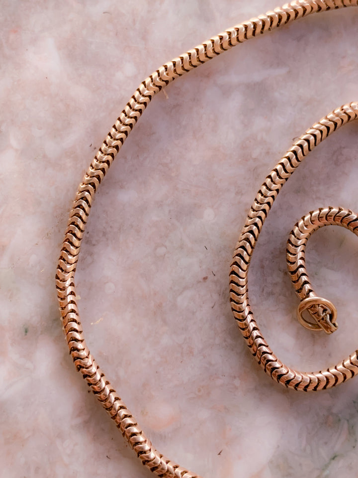 Victorian Serpent Chain in 9k *include ribbon*
