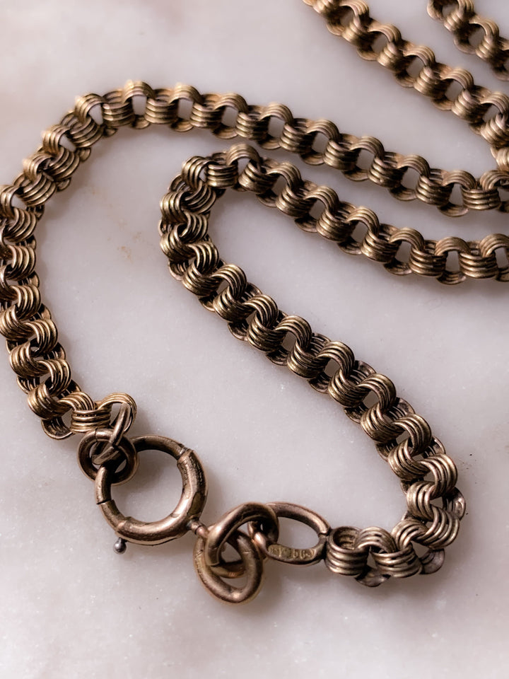 Phenomenal Victorian Illusion Chain in 14k