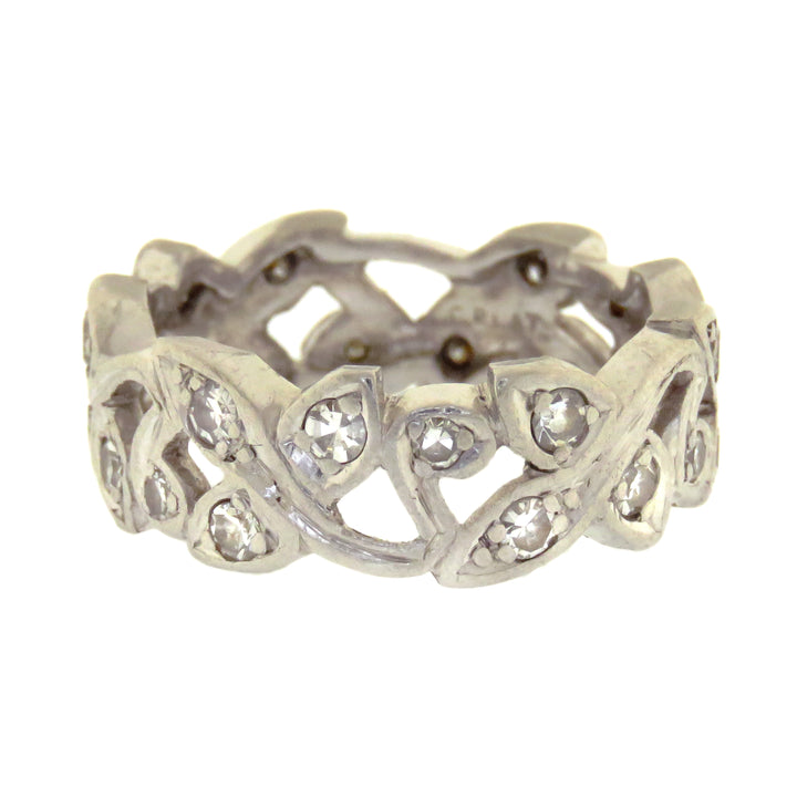 Platinum and Diamond Ivy Cutaway Ring